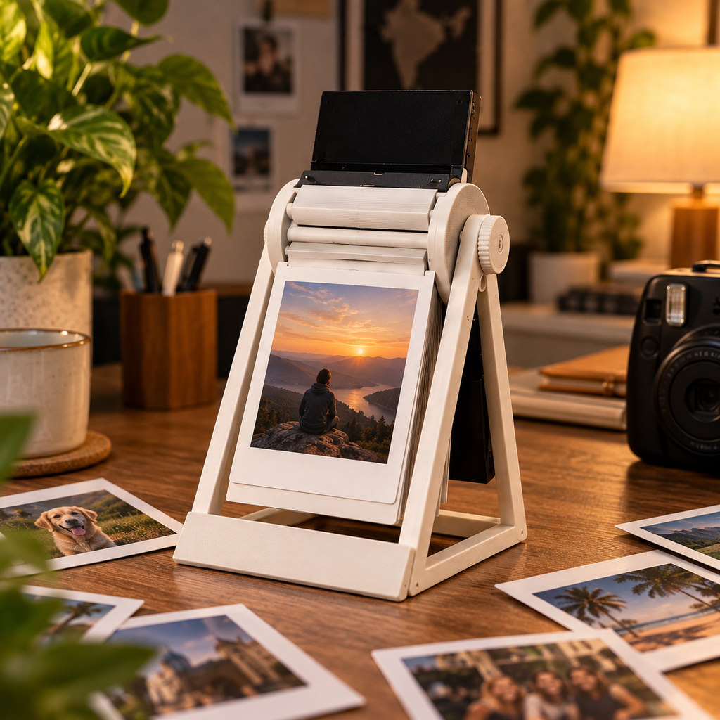 Photo Flip Display | Turn Your Memories One Flip at a Time | Unique Desk Decor