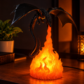 Dragon Fire Breathing 3D LED Shadow Lamp – Fantasy Dragon Night Light for Gaming Room & Bedroom Decor
