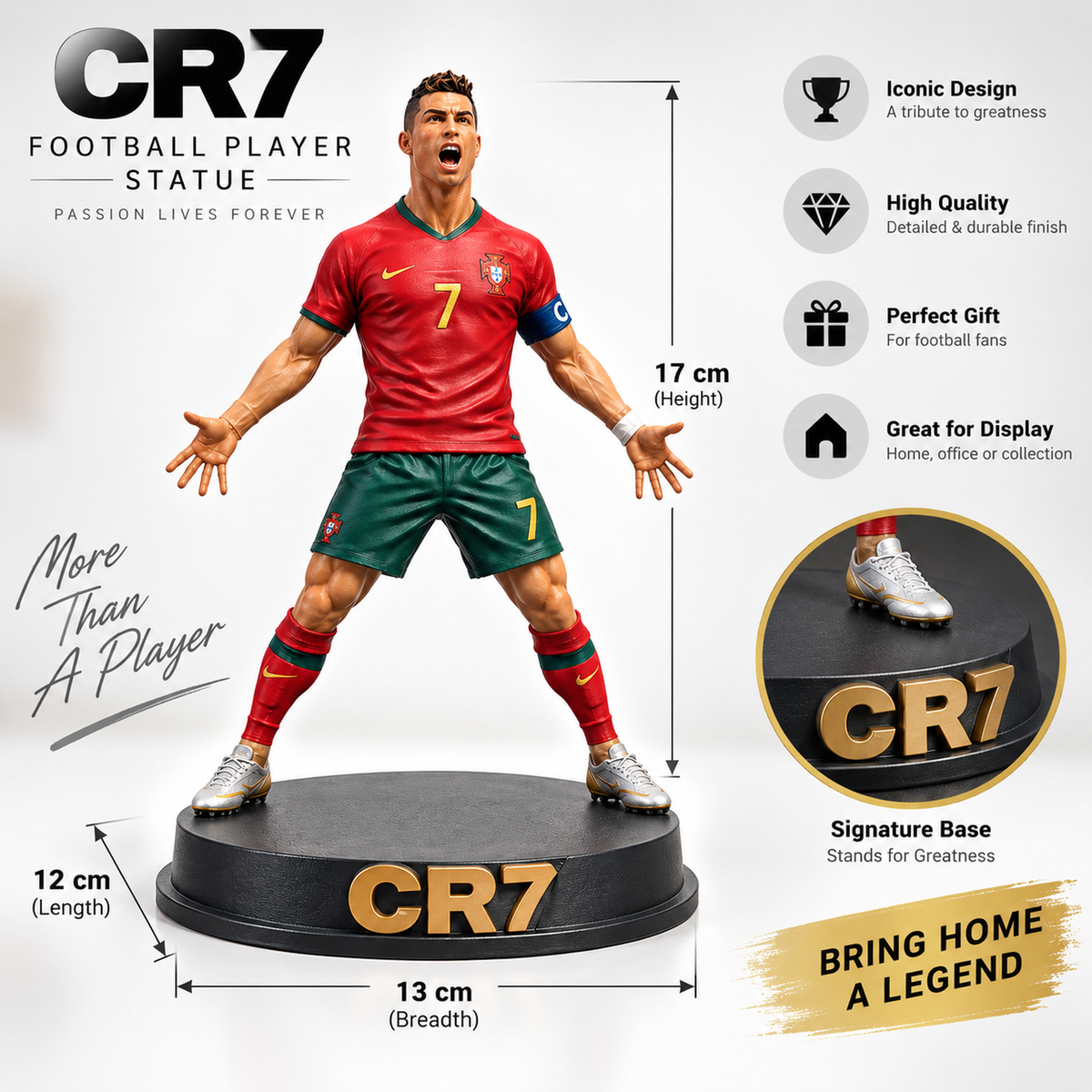 CR7 Football Player Statue