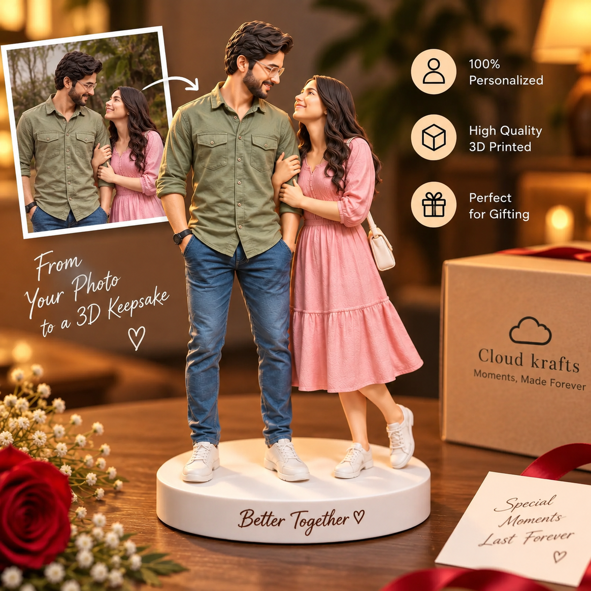3D Couple Statue