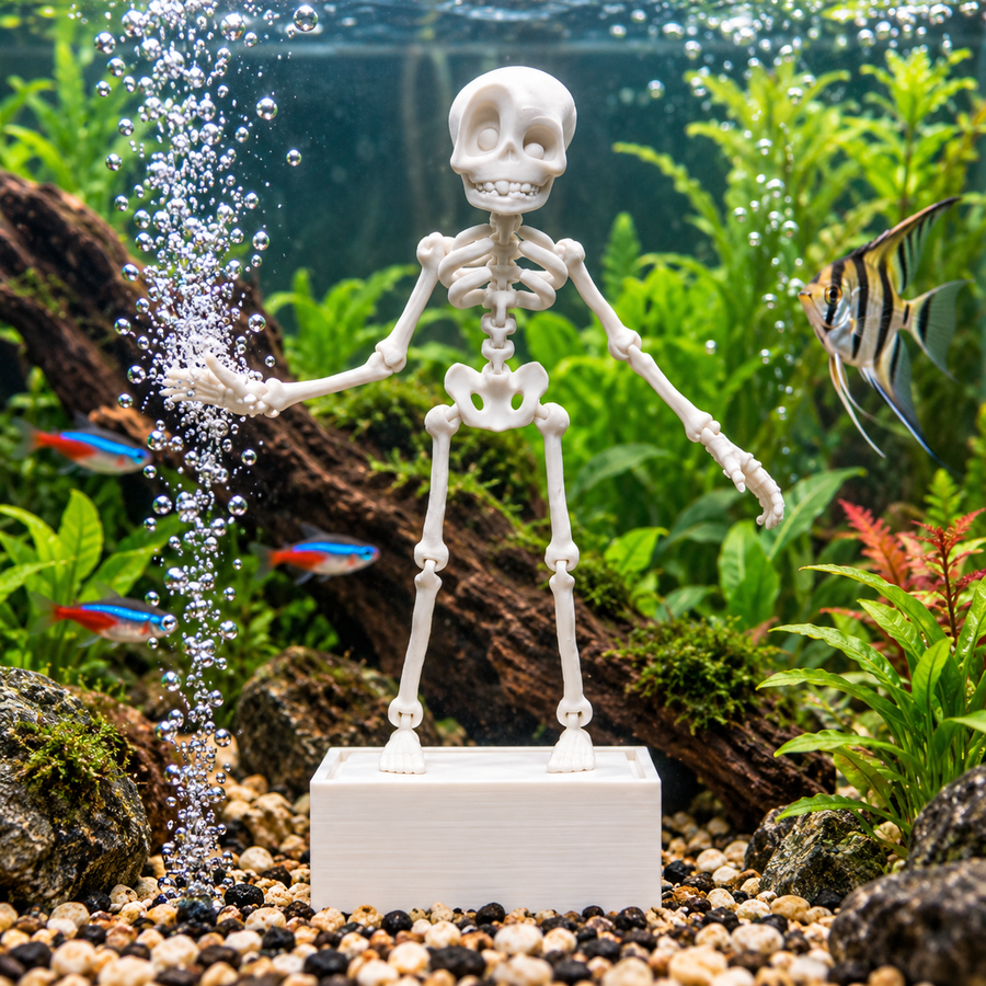 Dancing Skeleton Aquarium for Fish Tank Unique Aquarium Decoration