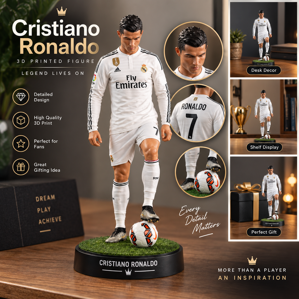 Cristiano Ronaldo 3D Printed Figurine | More Than a Player