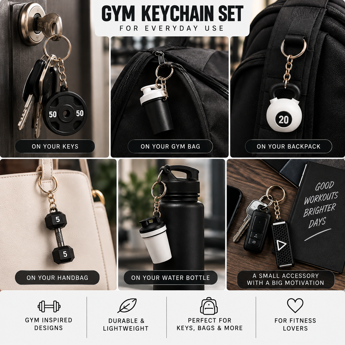 Gym Keychain Set