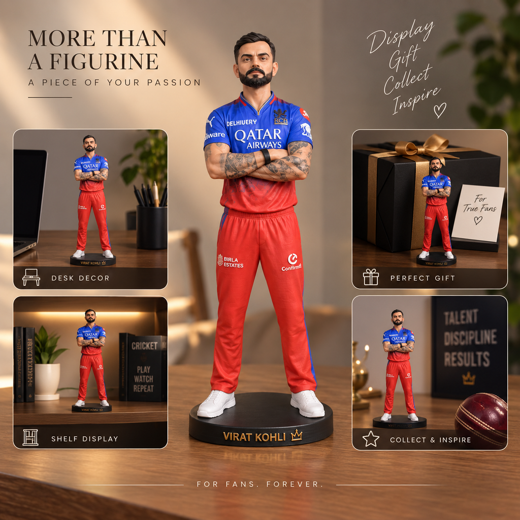 Virat Kohli Cricket Action Figure – 3D Printed Statue