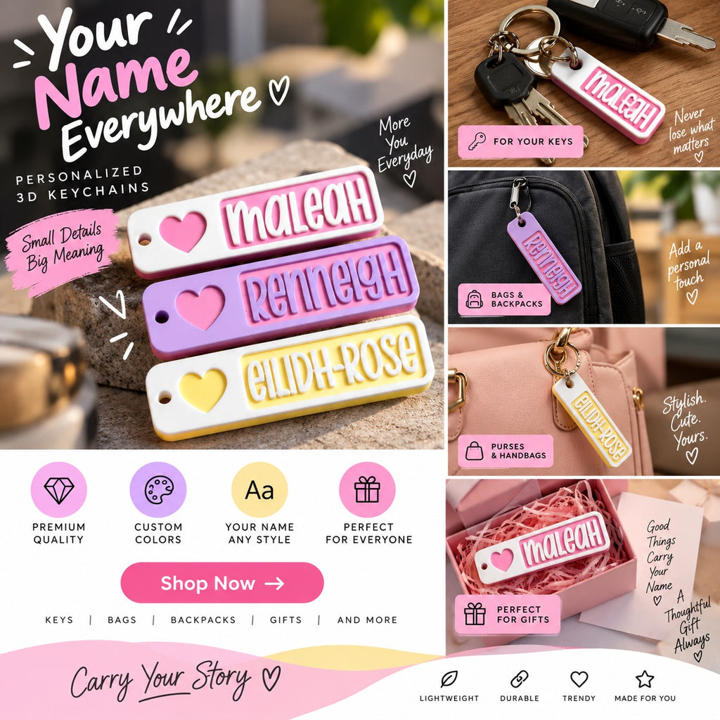 Custom Name Keychain | Personalized Keychains