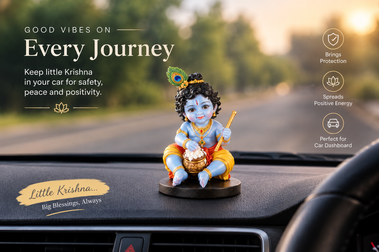 Beautiful Mini Krishna Idol for Mandir | Bal Gopal Laddu Gopal Decor