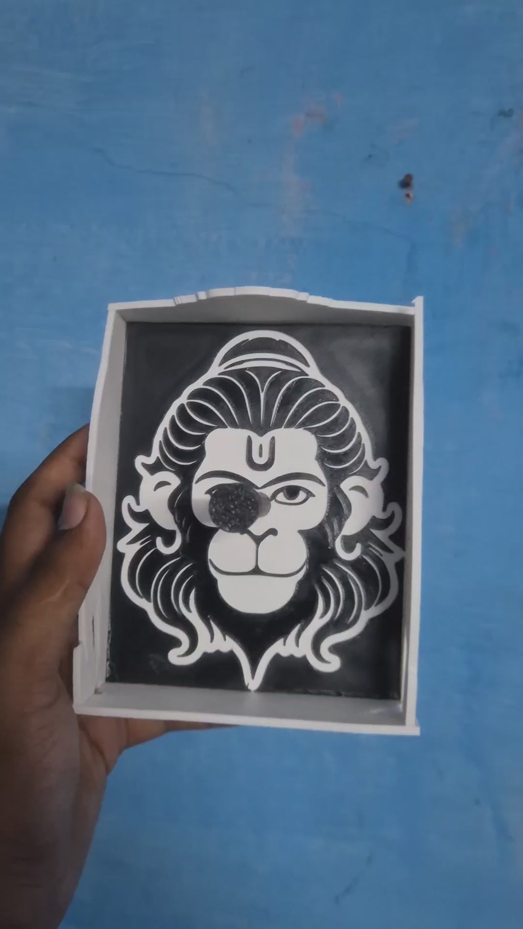 Hanuman Shadow Lamp | 3D LED Wall Light for Home, Pooja Room & Temple Decor
